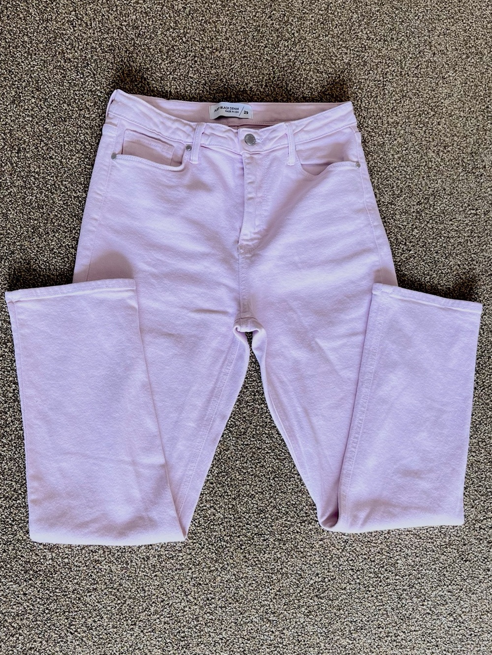 Just Black Denim pink high rise stretch jeans - like new